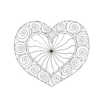 imprimer coloriage Mandala Coeur pour enfant