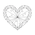 imprimer coloriage Mandala Coeur gratuit