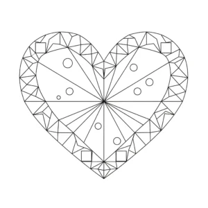 imprimer coloriage Mandala Coeur gratuit