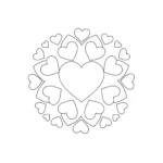 coloriage Mandala Coeur à imprimer gratuit