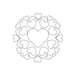 coloriage Mandala Coeur à imprimer gratuit
