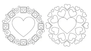 télécharger coloriage Mandala Coeur gratuit