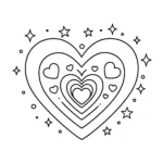 télécharger coloriage Mandala Coeur gratuit