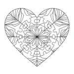 coloriage Mandala Coeur pour enfants