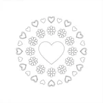 coloriage Mandala Coeur à imprimer pdf
