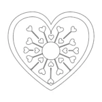 coloriage Mandala Coeur pour enfant gratuit