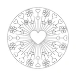 coloriage Mandala Coeur à imprimer gratuitement pdf