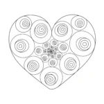 coloriage Mandala Coeur à imprimer pour enfants