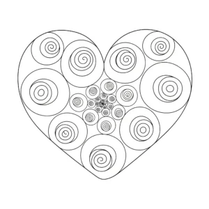 coloriage Mandala Coeur à imprimer pour enfants