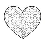 coloriage Mandala Coeur a imprimer pour enfant de 4 ans