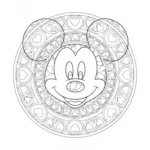 coloriage Mandala Disney a colorier en ligne gratuitement