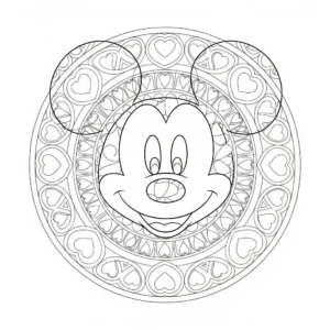 coloriage Mandala Disney a colorier en ligne gratuitement