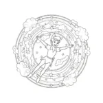 coloriage Mandala Disney à imprimer pour enfants