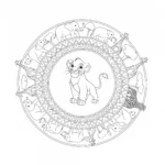 coloriage Mandala Disney à imprimer