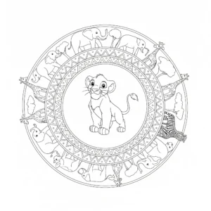 coloriage Mandala Disney à imprimer