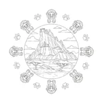 coloriage Mandala Disney gratuit a imprimer