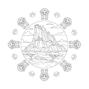 coloriage Mandala Disney gratuit a imprimer