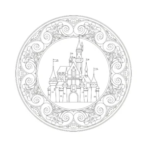 coloriage Mandala Disney pour enfant de 7 ans