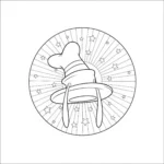 coloriage Mandala Disney à imprimer kawaii