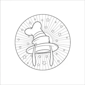 coloriage Mandala Disney à imprimer kawaii