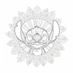 coloriage Mandala Disney pour enfant de 5 ans
