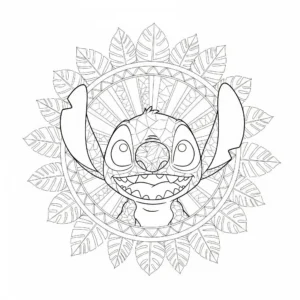 coloriage Mandala Disney pour enfant de 5 ans