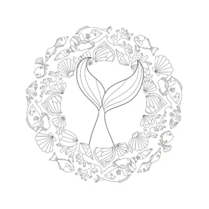 coloriage Mandala Disney pour enfants à imprimer
