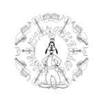 image pour coloriage Mandala Disney enfant