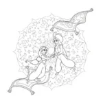 coloriage Mandala Disney a imprimer
