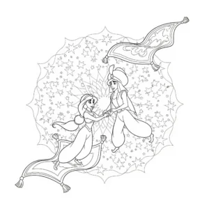 coloriage Mandala Disney a imprimer