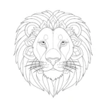 coloriage Mandala Lion gratuit à imprimer
