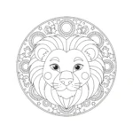 coloriage Mandala Lion gratuit
