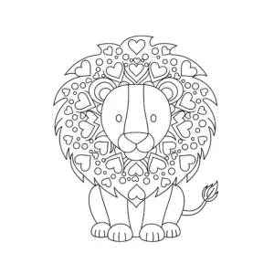 coloriage Mandala Lion à imprimer a4