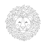 coloriage Mandala Lion pour enfant