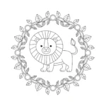 coloriage Mandala Lion en ligne