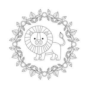 coloriage Mandala Lion en ligne
