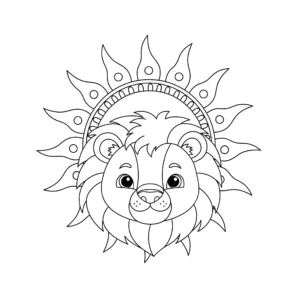coloriage Mandala Lion en ligne