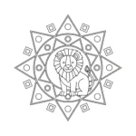 coloriage Mandala Lion gratuit à imprimer