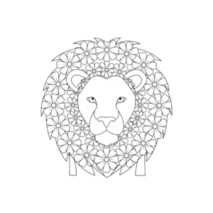 coloriage Mandala Lion en ligne