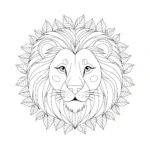 coloriage Mandala Lion pour enfants a imprimer gratuit