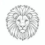coloriage Mandala Lion à imprimer pour enfant de 4 ans