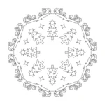 coloriage Mandala Noël pour enfant de à imprimer