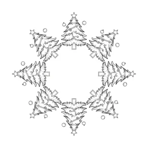 coloriage Mandala Noël gratuit