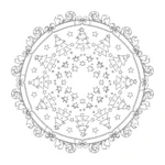imprimer coloriage Mandala Noël gratuit