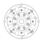 coloriage Mandala Noël à imprimer gratuit