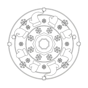 coloriage Mandala Noël à imprimer gratuit
