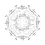 coloriage Mandala Noël pour enfants a imprimer gratuit