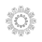 image de coloriage Mandala Noël pour enfant