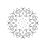 coloriage Mandala Noël à imprimer gratuit