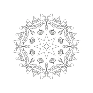 coloriage Mandala Noël à imprimer gratuit